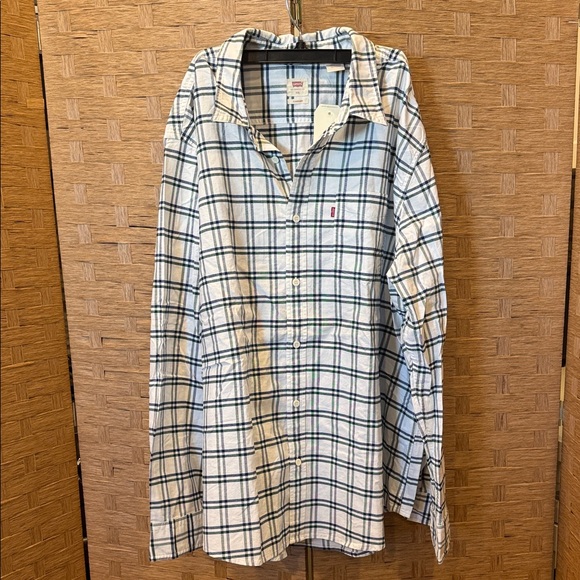 Levi's Blue and Green Checkered Shirt - Picture 1 of 6